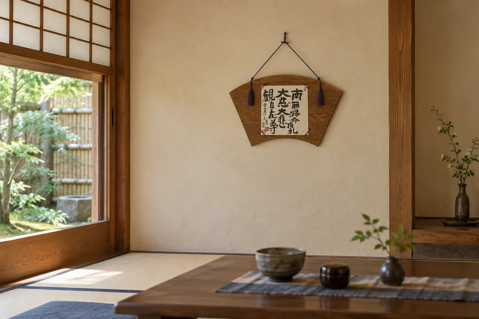 色紙掛（扇面）の設置イメージ 2
