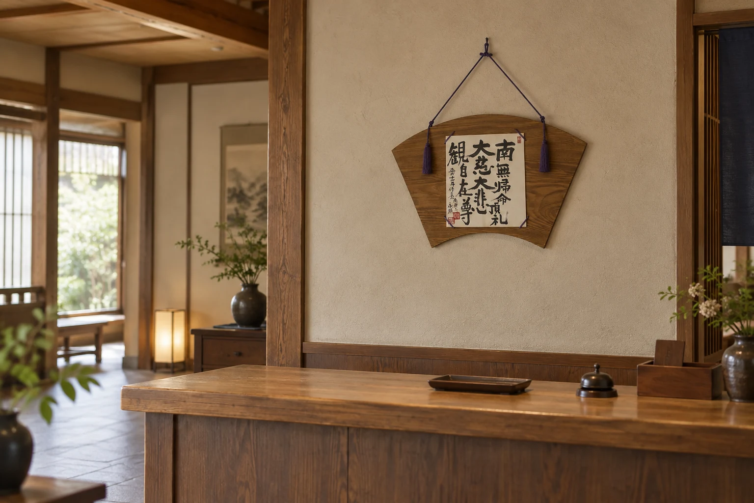 色紙掛（扇面）の設置イメージ 3