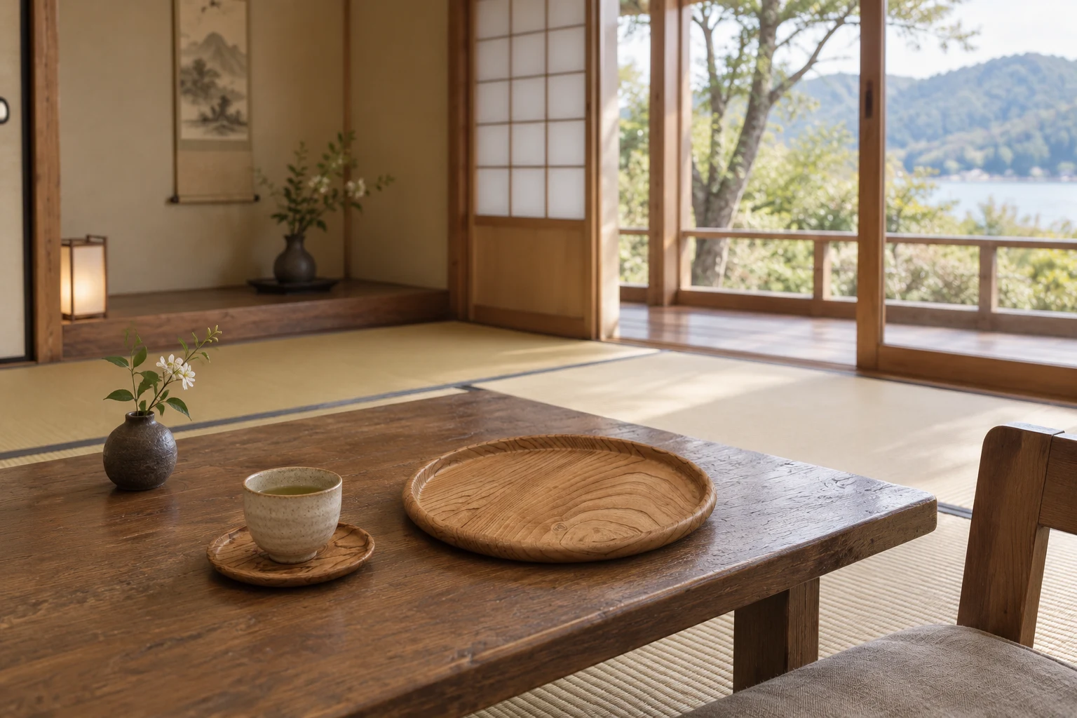 丸盆・茶托の設置イメージ 2